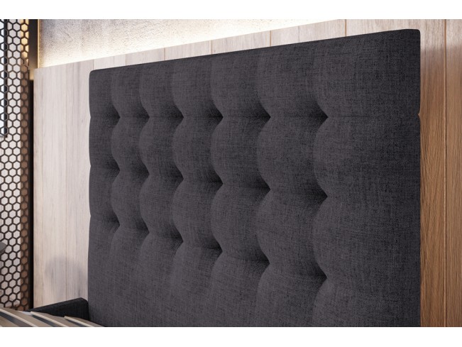 Łóżko tapicerowane Prato 90 Inari 96 ciemny szary