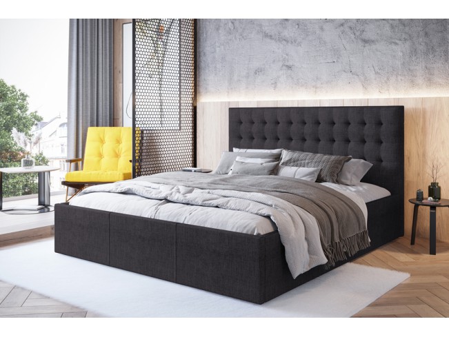 Łóżko tapicerowane Prato 140 Inari 96 ciemny szary