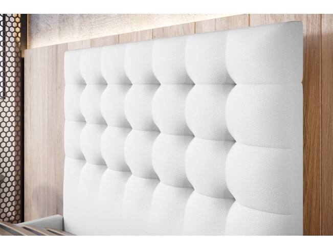 Łóżko tapicerowane Prato 120 Madryt 920 biały