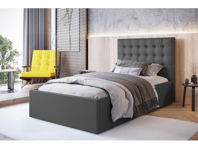 Łóżko tapicerowane Prato 80 Madryt 995 szary