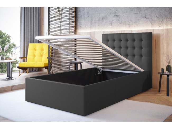 Łóżko tapicerowane Prato 90 Madryt 995 szary