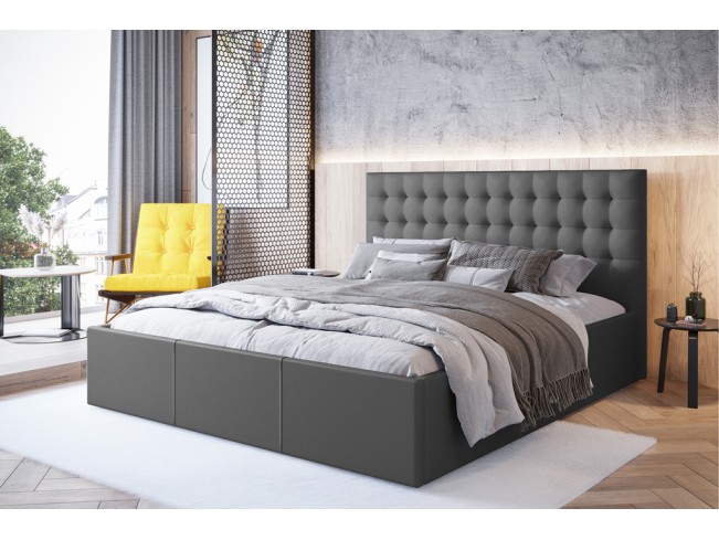 Łóżko tapicerowane Prato 140 Madryt 995 szary