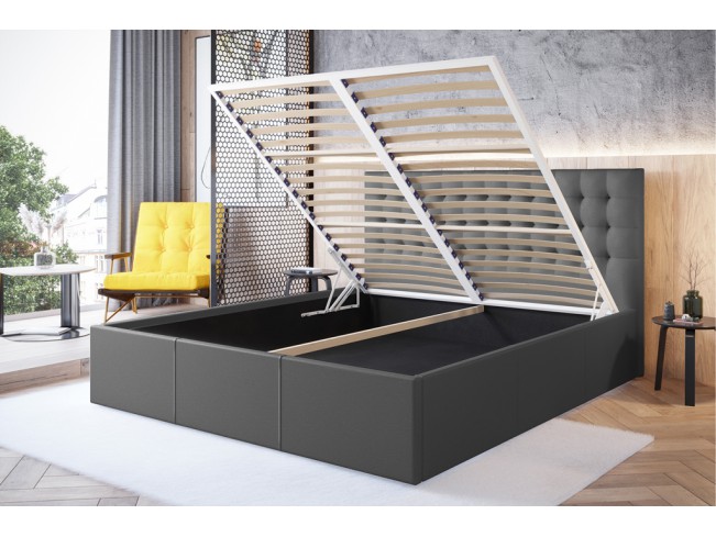 Łóżko tapicerowane Prato 140 Madryt 995 szary