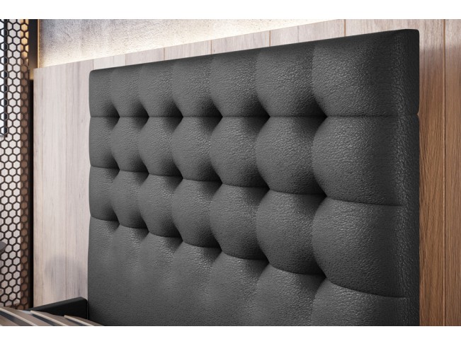 Łóżko tapicerowane Prato 90 Madryt 9100 czarny