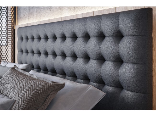 Łóżko tapicerowane Prato 140 Madryt 9100 czarny