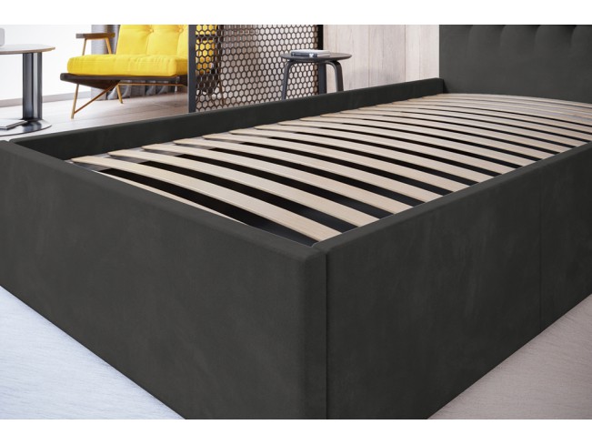 Łóżko tapicerowane Prato 80 Kronos 22 stalowy