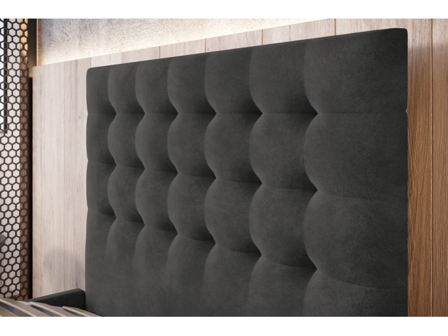 Łóżko tapicerowane Prato 90 Kronos 22 stalowy