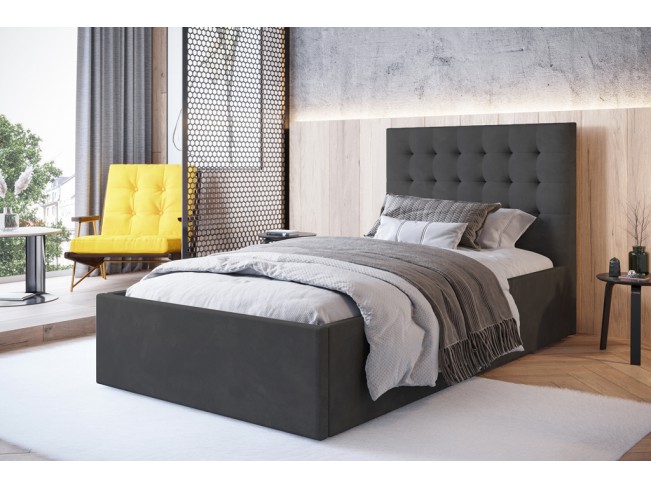 Łóżko tapicerowane Prato 120 Kronos 22 stalowy