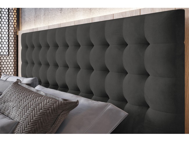 Łóżko tapicerowane Prato 160 Kronos 22 stalowy