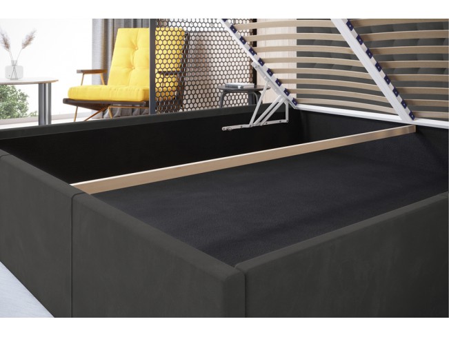 Łóżko tapicerowane Prato 160 Kronos 22 stalowy