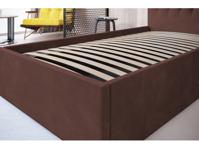 Łóżko tapicerowane Prato 80 Kronos 29 łososiowy