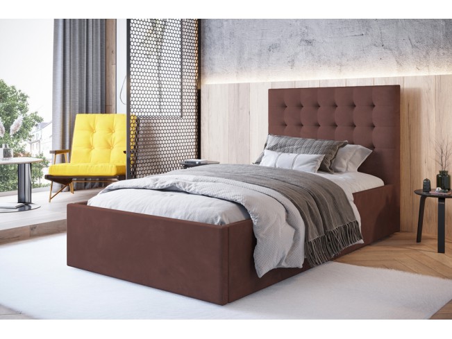 Łóżko tapicerowane Prato 90 Kronos 29 łososiowy