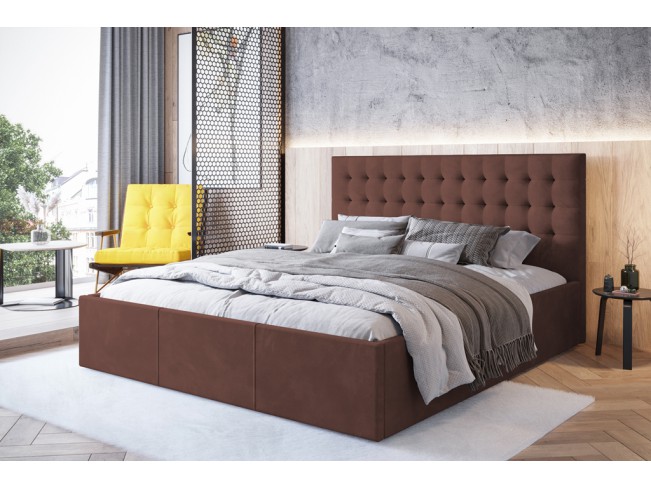 Łóżko tapicerowane Prato 140 Kronos 29 łososiowy