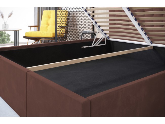 Łóżko tapicerowane Prato 160 Kronos 29 łososiowy