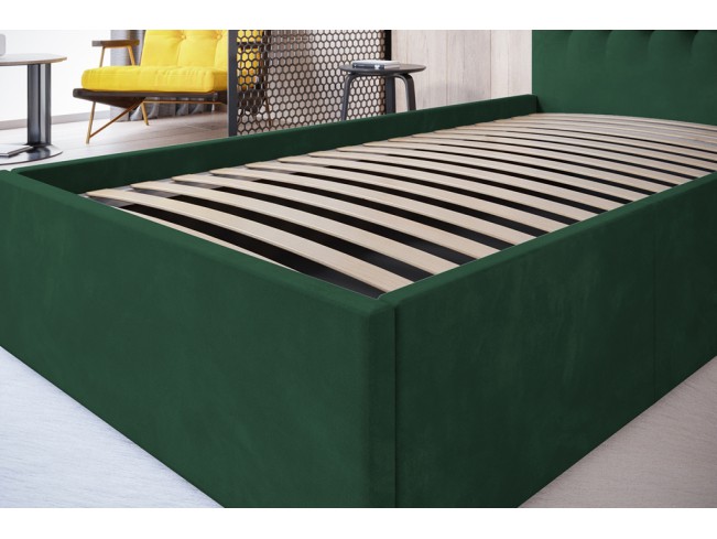 Łóżko tapicerowane Prato 80 Kronos 19 butelkowa zieleń