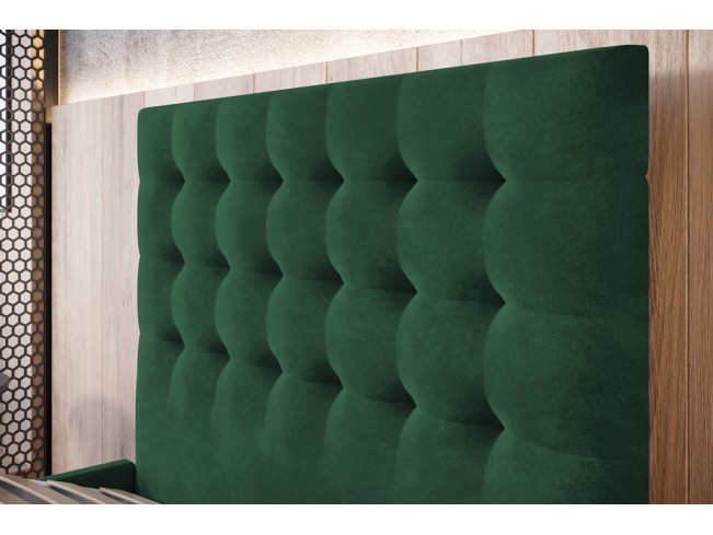 Łóżko tapicerowane Prato 90 Kronos 19 butelkowa zieleń