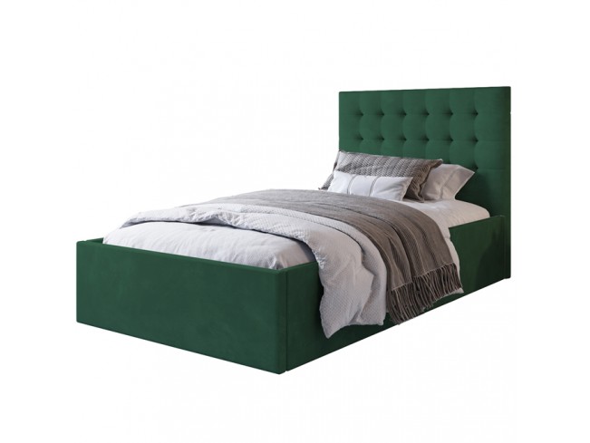 Łóżko tapicerowane Prato 120 Kronos 19 butelkowa zieleń - widok z przodu