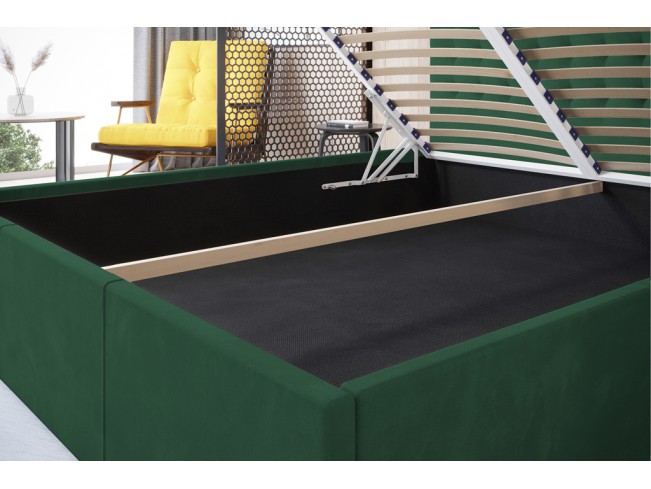 Łóżko tapicerowane Prato 140 Kronos 19 butelkowa zieleń