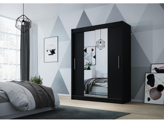Szafa przesuwna Doti 2 czarny mat 120 cm