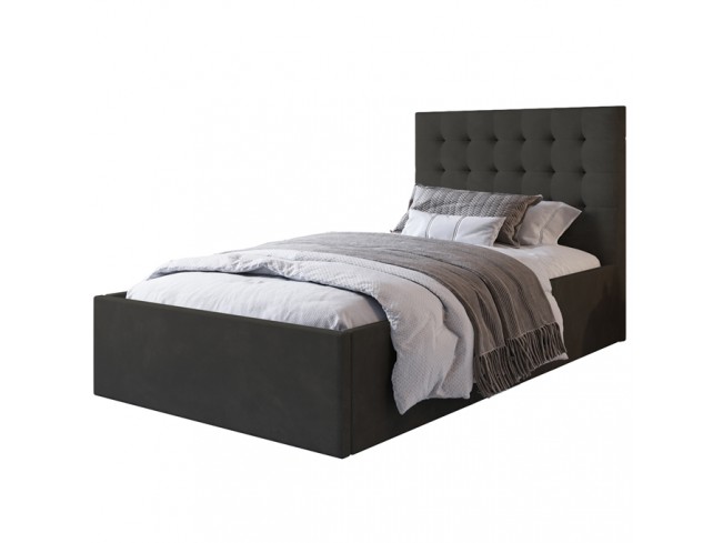 Łóżko tapicerowane Prato 80 Kronos 34 ciemny szary - widok z przodu