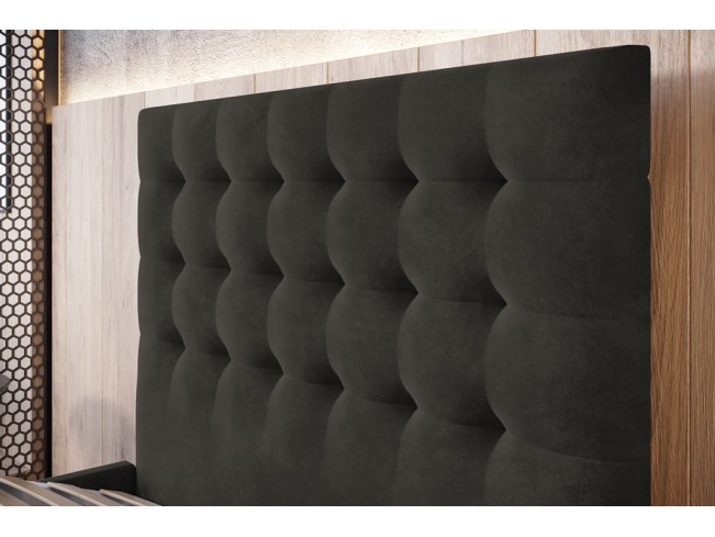 Łóżko tapicerowane Prato 90 Kronos 34 ciemny szary