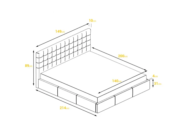 Łóżko tapicerowane PRATO KR-34 140
