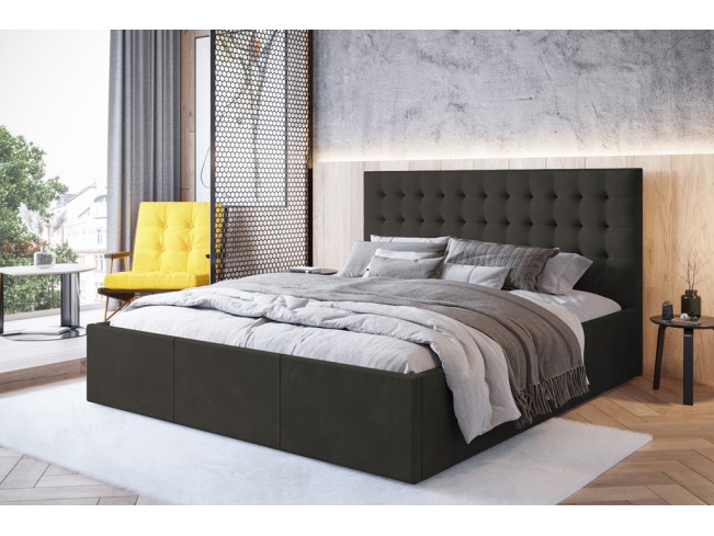 Łóżko tapicerowane Prato 160 Kronos 34 ciemny szary