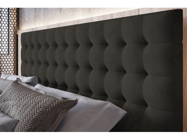 Łóżko tapicerowane Prato 180 Kronos 34 ciemny szary