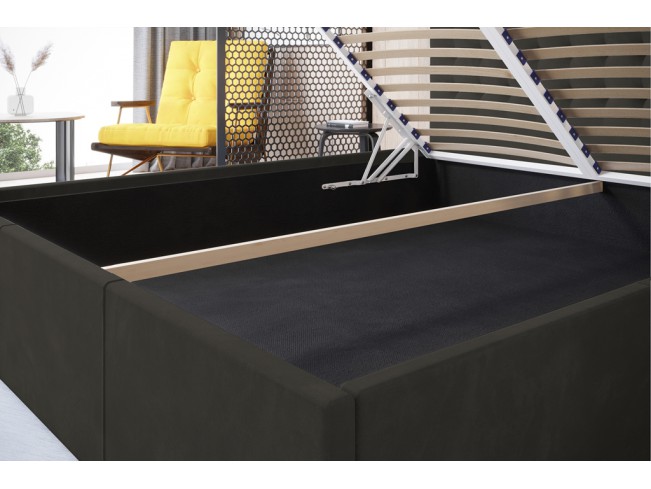 Łóżko tapicerowane Prato 180 Kronos 34 ciemny szary