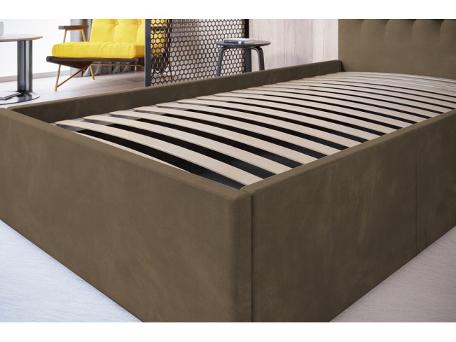 Łóżko tapicerowane Prato 80 Monolith 09 jasny brąz