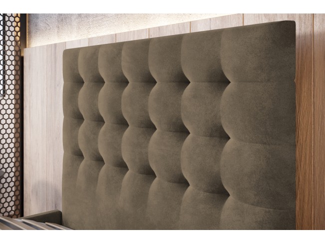 Łóżko tapicerowane Prato 80 Monolith 09 jasny brąz