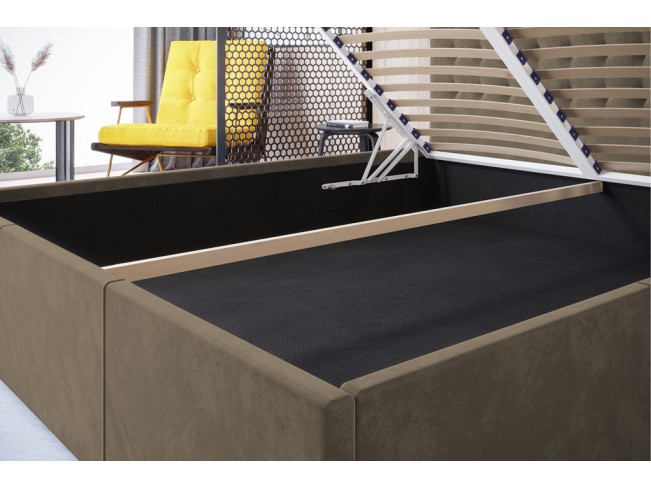 Łóżko tapicerowane Prato 160 Monolith 09 jasny brąz