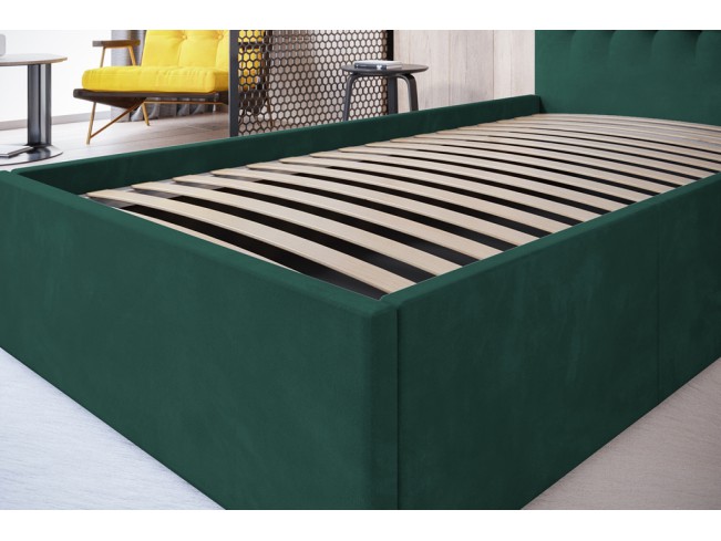 Łóżko tapicerowane Prato 120 Monolith 37 zielony