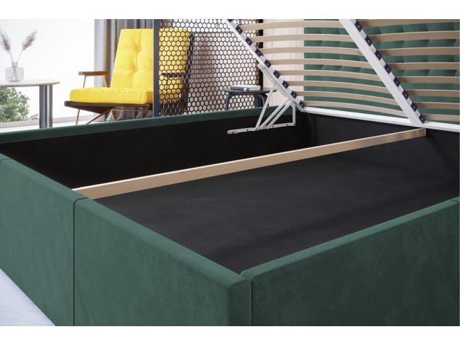 Łóżko tapicerowane Prato 140 Monolith 37 zielony