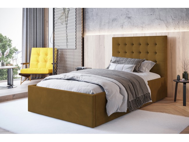 Łóżko tapicerowane Prato 90 Monolith 48 miodowy