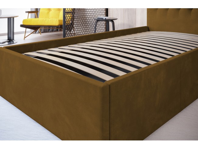 Łóżko tapicerowane Prato 120 Monolith 48 miodowy