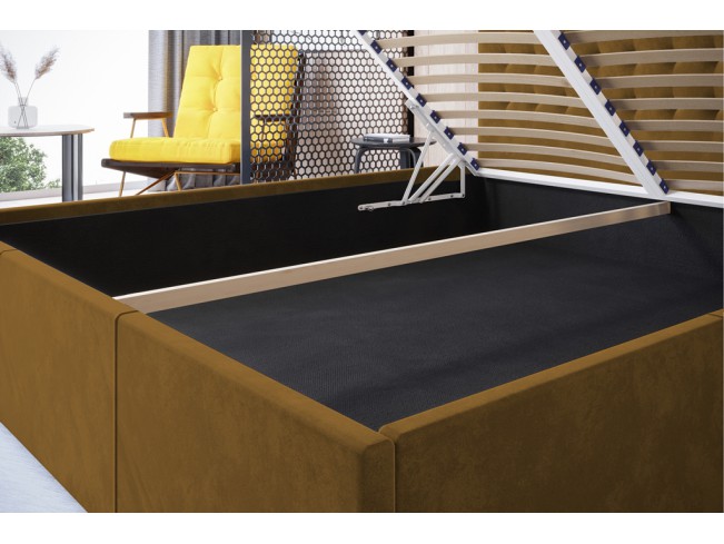 Łóżko tapicerowane Prato 160 Monolith 48 miodowy