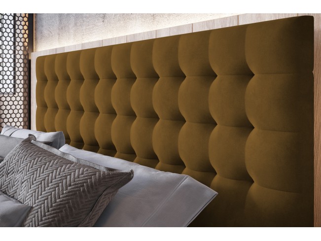 Łóżko tapicerowane Prato 180 Monolith 48 miodowy