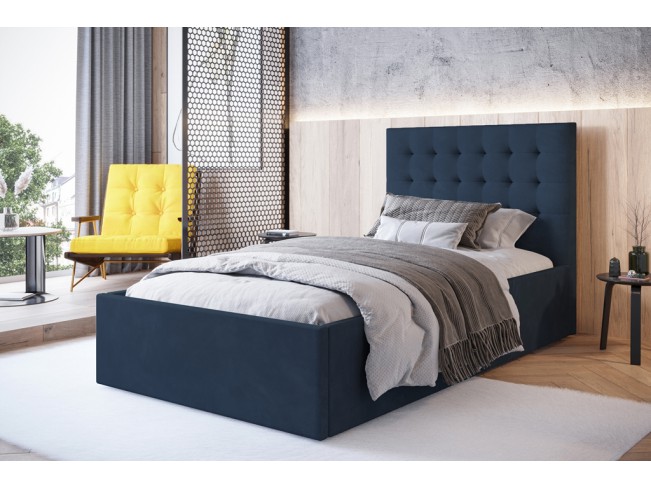 Łóżko tapicerowane Prato 90 Monolith 77 granatowy