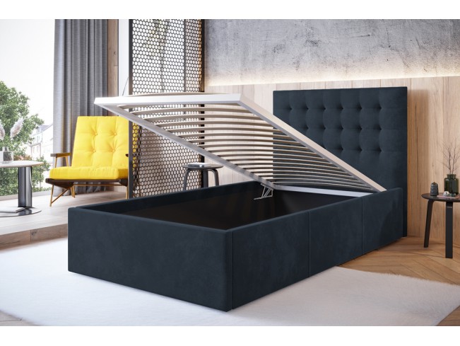 Łóżko tapicerowane Prato 120 Monolith 77 granatowy