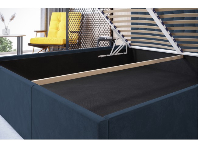 Łóżko tapicerowane Prato 160 Monolith 77 granatowy