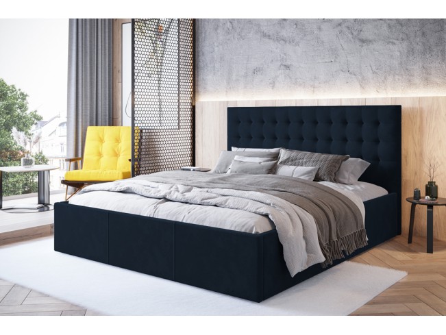 Łóżko tapicerowane Prato 160 Monolith 79 ciemny granat