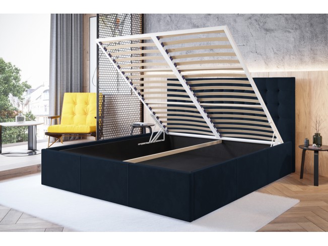 Łóżko tapicerowane Prato 160 Monolith 79 ciemny granat