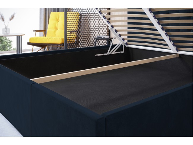 Łóżko tapicerowane Prato 180 Monolith 79 ciemny granat