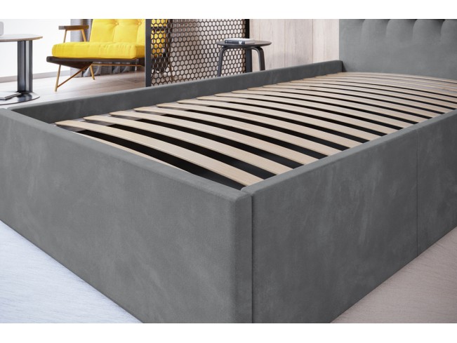 Łóżko tapicerowane Prato 90 Monolith 84 jasny szary