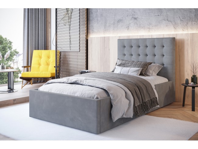 Łóżko tapicerowane Prato 90 Monolith 84 jasny szary