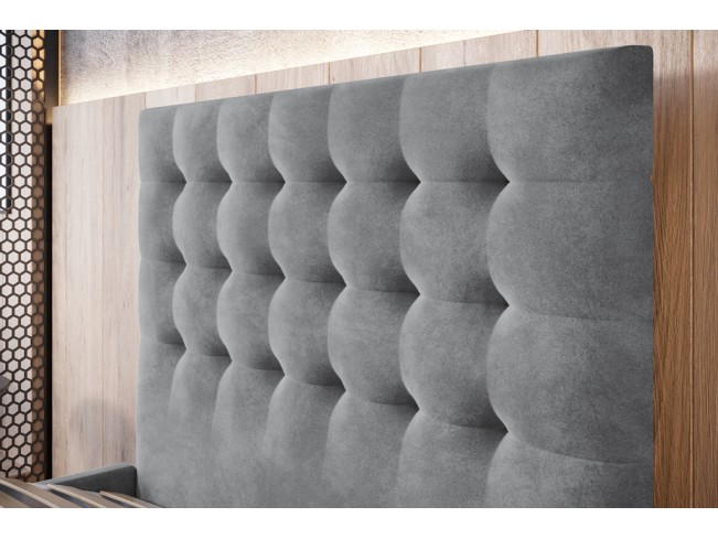 Łóżko tapicerowane Prato 120 Monolith 84 jasny szary