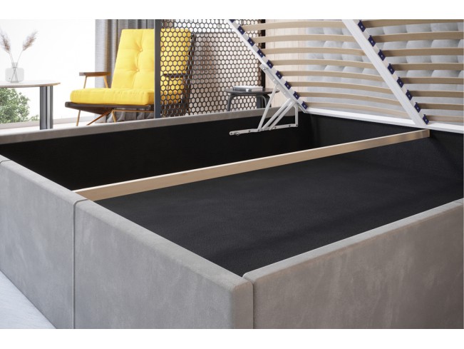 Łóżko tapicerowane Prato 160 Monolith 84 jasny szary