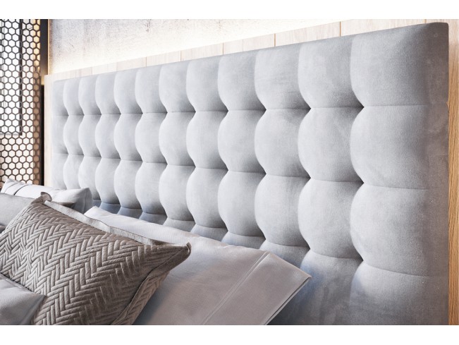 Łóżko tapicerowane Prato 160 Monolith 84 jasny szary