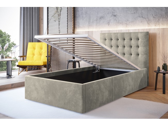 Łóżko tapicerowane Prato 120 Monolith 02 ecru